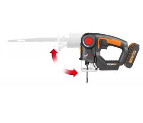 Worx WX550 - Sierra 2en1, sable/calar pendular 20V 2.0Ah (1bat)